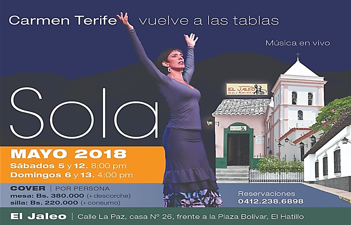 Bailaora venezolana Carmen Terife regresa con su show «SOLA»