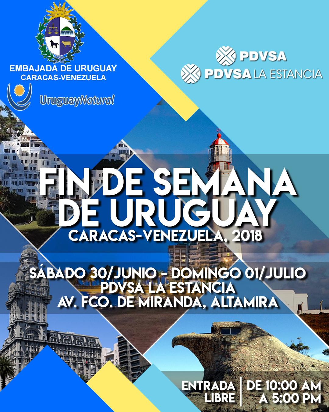 El 30 de junio y el 1 de julio te invitamos al Fin de semana de Uruguay en Caracas