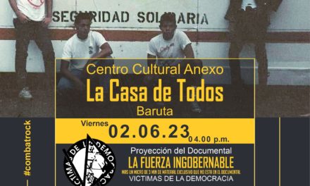 Banda Agente Extraño apoya presentación del documental «Víctimas la Fuerza Ingobernable»