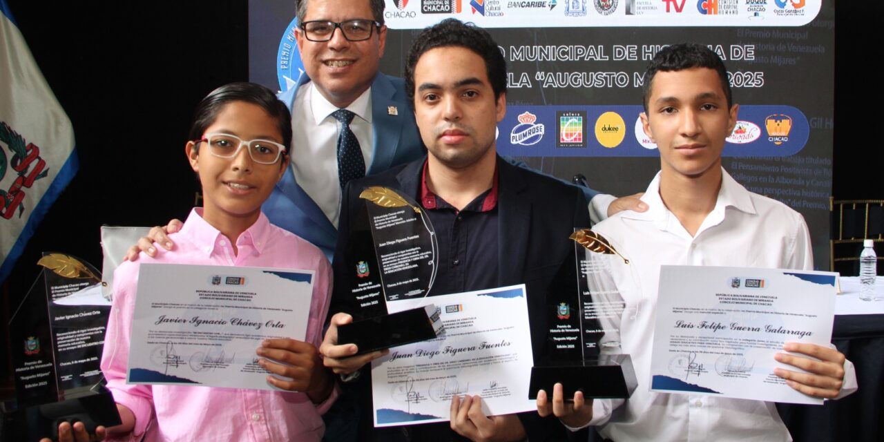 Chacao anuncia ganadores del Premio Municipal de Historia de Venezuela “Augusto Mijares” 2025