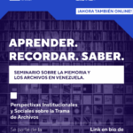 EUNIC Caracas organiza Seminario sobre Memoria y Archivos en Venezuela